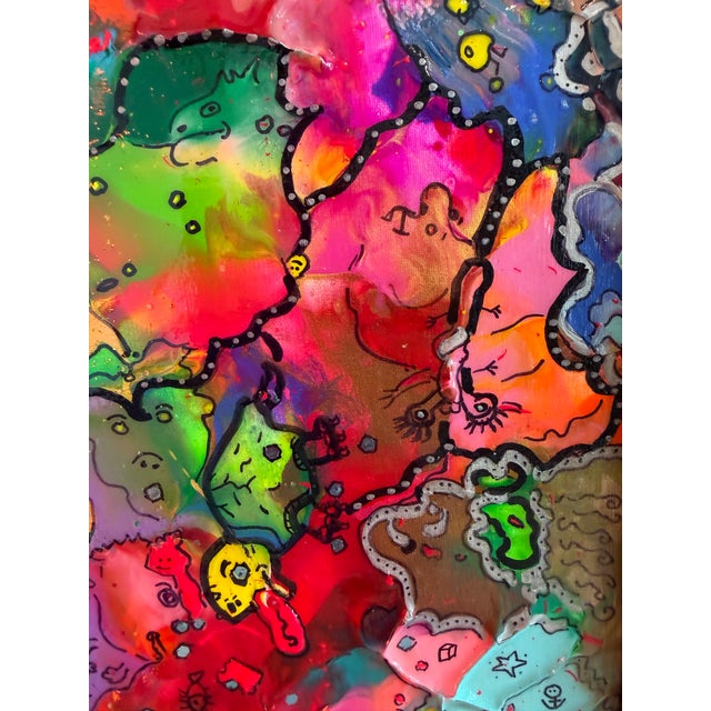 Abstract Original Abstract Painting Serg Graff "Butterfly Madness " Surreal Fantasy, Coa For Sale - Image 3 of 10
