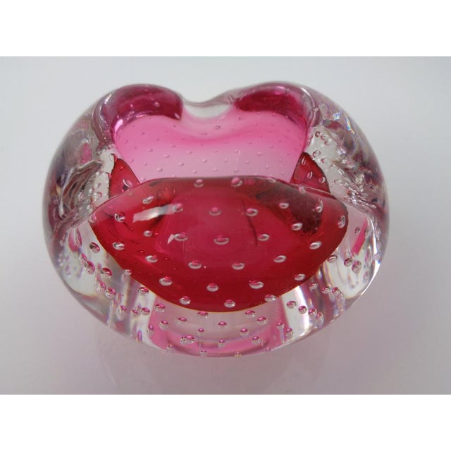 Pink Sommerso Murano Glass Ashtray, Italy, 1960s For Sale - Image 3 of 15