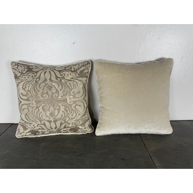Renaissance Custom Fortuny Pillows Using Vintage Fortuny Fabric, by Melissa Levinson For Sale - Image 3 of 6