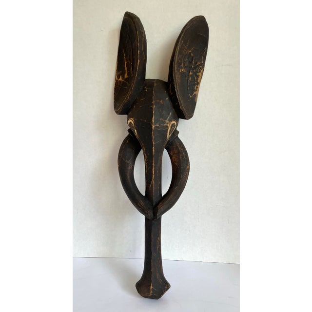 Vintage Babanki-Style Hand-Carved Elephant Wall Sculpture, Cameroon Grassfields For Sale - Image 11 of 11