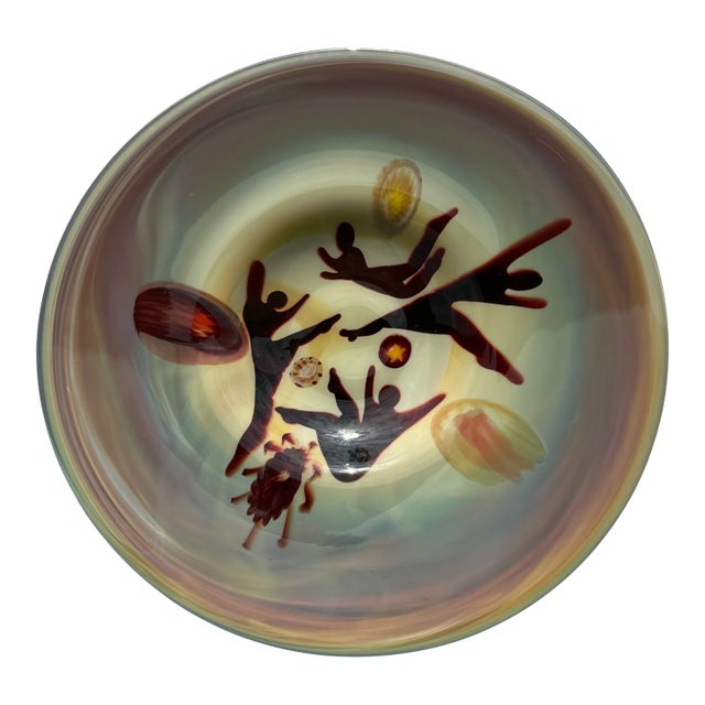 Elodie Holmes Liquid Light Glass Figure Series Platter, 2007 For Sale