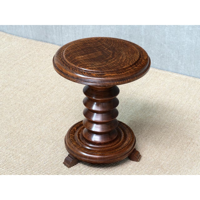 This charming, rare side table was designed by Charles Dudouyt and produced in France in the 1950s. The piece is crafted...