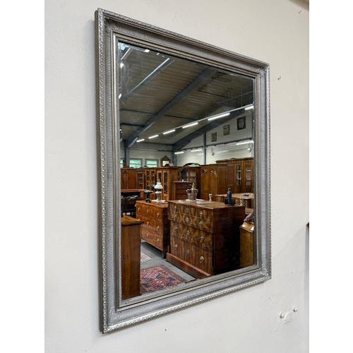 Baroque Style Decorative Silver Mirror For Sale - Image 5 of 10