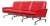Poul Kjærholm Style Pk31 3-Seater Sofa in Red Leather For Sale