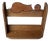 Vintage Mid-Late 20th Century Hand Crafted Oak Wall Shelf With Carved Cat For Sale