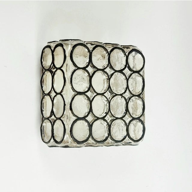 Mid-Century Glass Flush Mount from Limburg, Germany, 1960s For Sale - Image 4 of 9