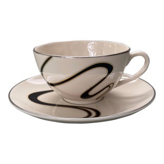 Late 20th Century Pickard Mirage Teacup & Saucer For Sale
