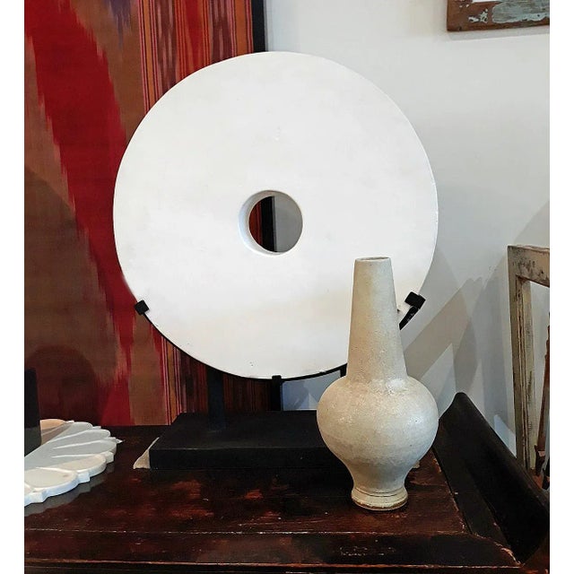 2000s Indonesian Stone Coin on Stand, Large For Sale - Image 9 of 10