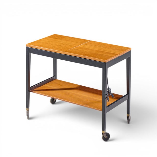 Wood George Nelson for Herman Miller Mid Century Walnut Server Bar Cart For Sale - Image 7 of 11