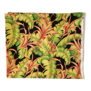 Robert Allen Tropical Botanical Print Indoor/Outdoor Upholstery Fabric Remnant, 2.67"