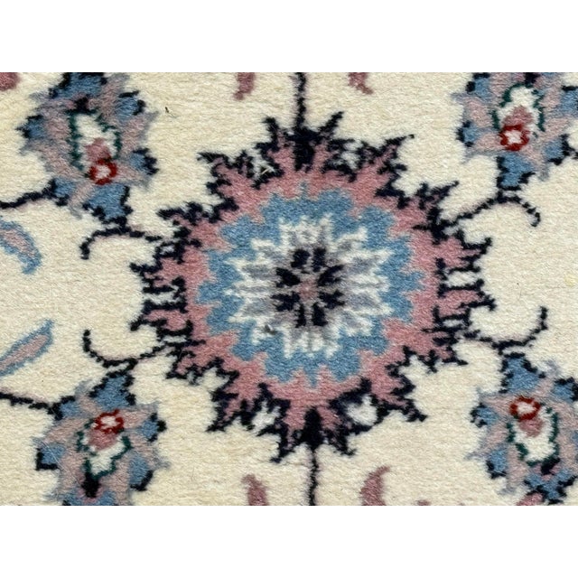 Ivory 2ft 6 in × 12ft Persian Style Floral Wool Runner Rug For Sale - Image 8 of 12