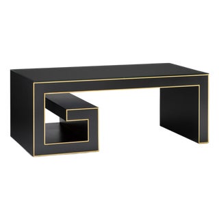 Wood & Gold Leaf Artemis Cocktail Table For Sale