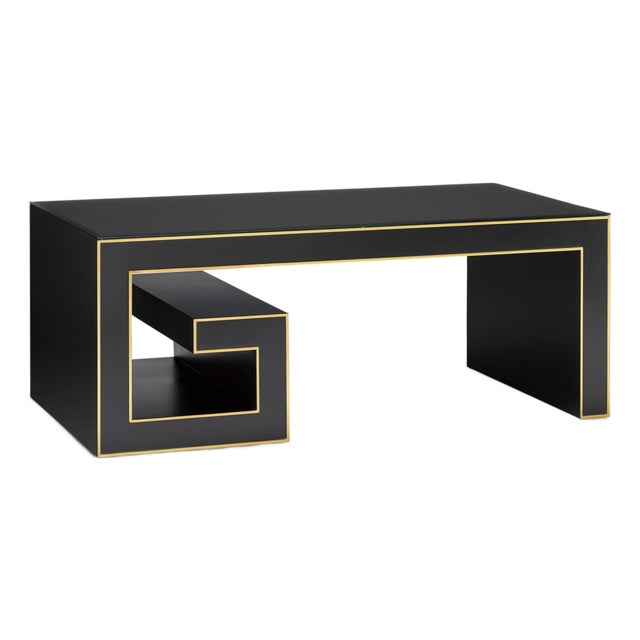 Wood & Gold Leaf Artemis Cocktail Table For Sale