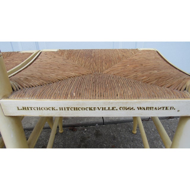 Cream Pair of 1980s Farmhouse Hitchcock Chairs Designer Cream For Sale - Image 8 of 9