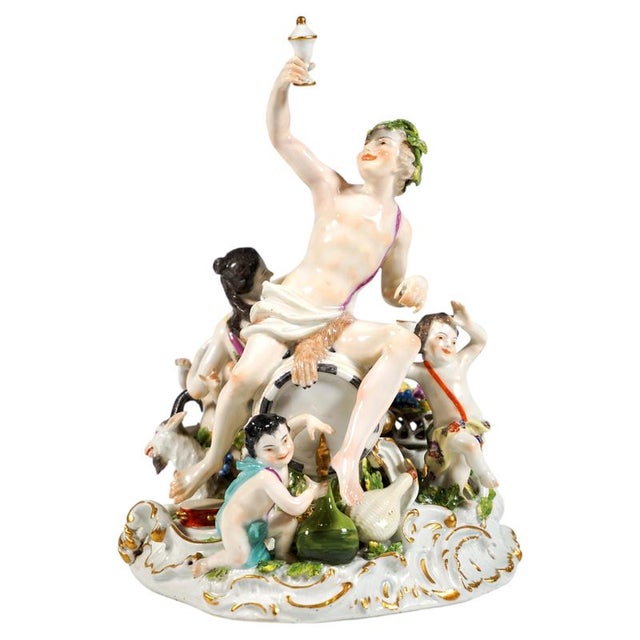 Porcelain Bacchanal with Wine Barrel by Kaendler & Meyer for Meissen, 1760 For Sale - Image 11 of 11