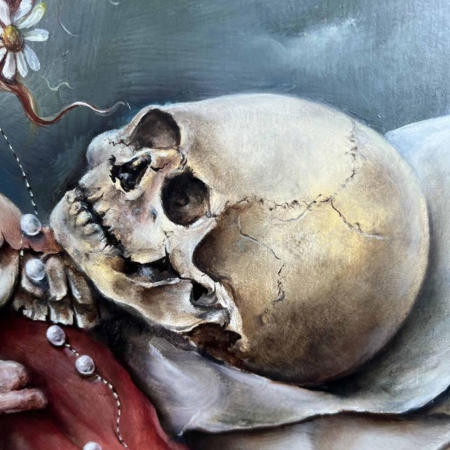 Joseph Laureys, Surrealist Scene, 1970s, Oil on Panel For Sale - Image 14 of 18