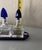 Mid 20th Century Nachtmann Crystal Sapphire Blue Perfume Decanter Set With Tray & Box MCM Vintage For Sale - Image 5 of 10