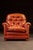 Vintage Tufted Leather Lounge Chair and Ottoman in Red For Sale In Chicago - Image 6 of 12