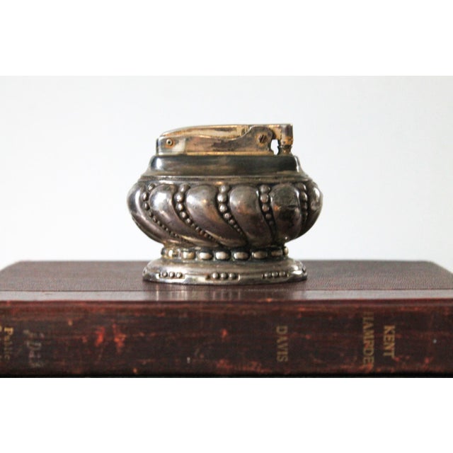 Mid 20th Century Vintage American Silver Plate Art Deco Table Lighter by Ronson Crown For Sale - Image 5 of 10