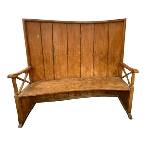Early 20th Century Wooden French Bench
