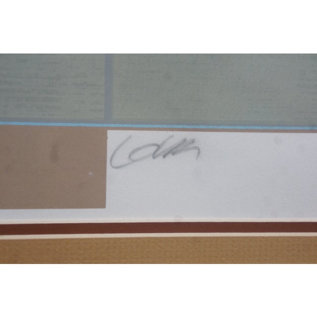 Southwestern Mountain Lake Horizon Sunset Landscape Serigraph 44" For Sale - Image 10 of 13