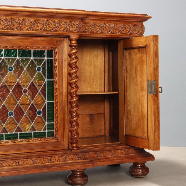 Neo-Baroque Style Walnut Credenza For Sale - Image 5 of 14