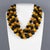 Contemporary Angela Caputi Tangerine and Black Beaded Multi-Strand Resin Necklace For Sale - Image 3 of 8