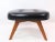 Danish Stool in Black Leather and Teak, 1960 For Sale - Image 4 of 11