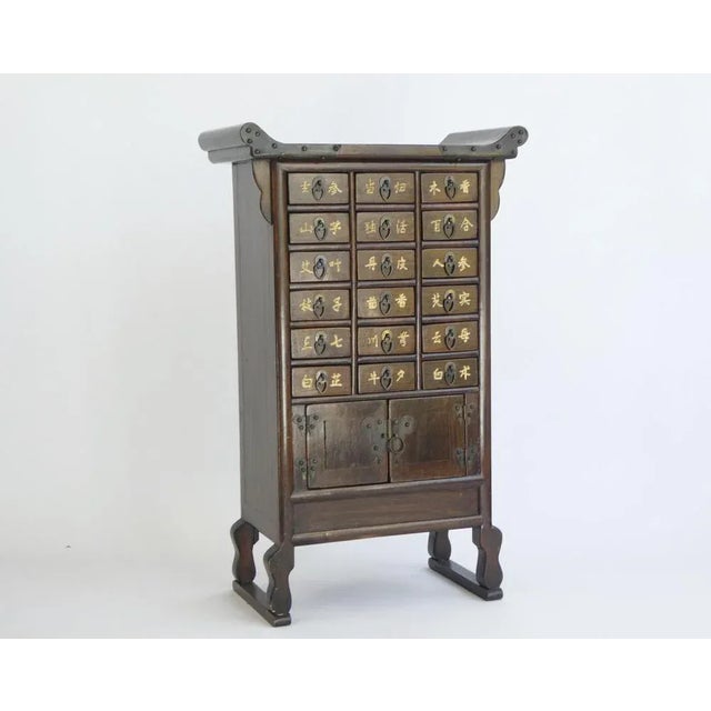 Vintage Asian Apothecary Wooden Chest of Drawers For Sale - Image 6 of 8