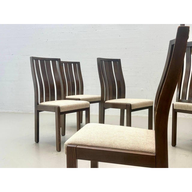 Vintage dining chairs from the swiss furniture manufacturer willisau, dating from the 1970s. The design combines a sleek,...