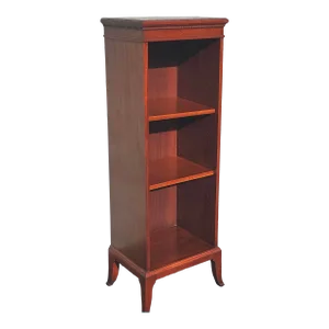 Mid-Century Chippendale Solid Independance Mahogany Narrow Bookcase