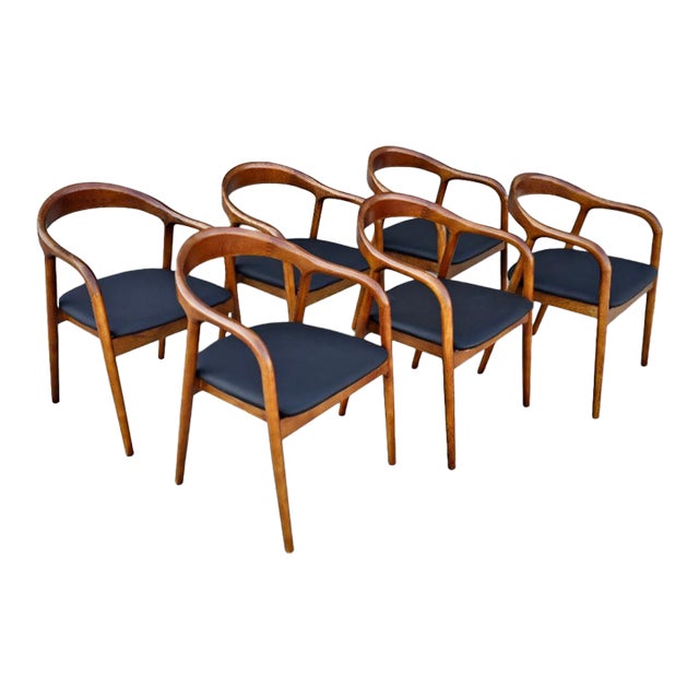 1990s Scandinavian Dining Chairs-Set of Six For Sale