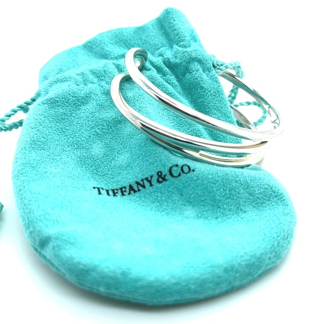 2010s Tiffany & Co. Sterling Silver Zig Zag Open Weave Cuff Bracelet 26.83g For Sale - Image 5 of 7