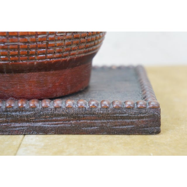 Antique Danish Carved Folk Art Hunt Pipe Bird Tobacco Keepsake Box 8" For Sale - Image 11 of 16