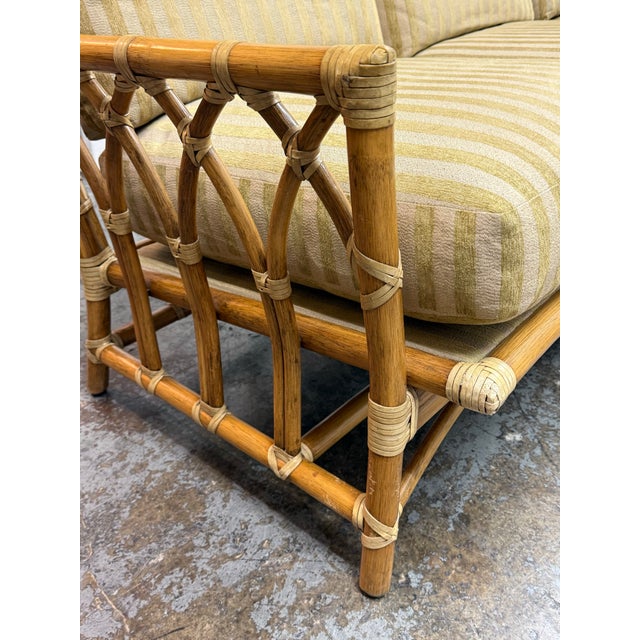 Tan McGuire Furniture Cathedral Three Seater Sofa, Vintage For Sale - Image 8 of 12