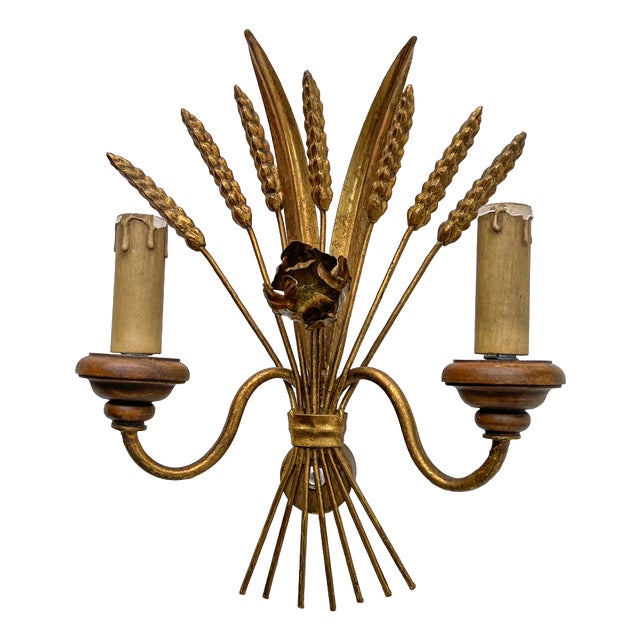 Sheaf of Wheat Wall Lamp in the style of Hans Kogl, 1960s For Sale