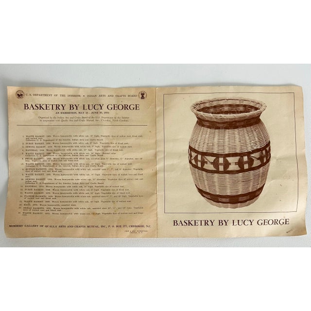 Wood Mary George Native American Basket in Honeysuckle and White Oak, 1984 For Sale - Image 7 of 11