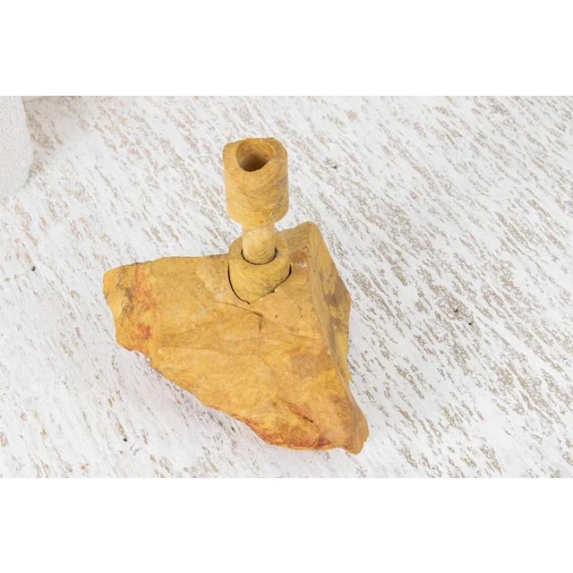 Contemporary Yellow Jasper Abra Candelabra II by Studio DO For Sale - Image 3 of 7
