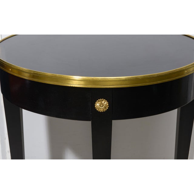 French Pair of Vintage French Ebonized Bouillote Tables For Sale - Image 3 of 8