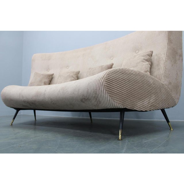 Metal Curved Modular Sofa by Gigi Radice for Minotti, Italy, 1950s, Set of 3 For Sale - Image 7 of 18