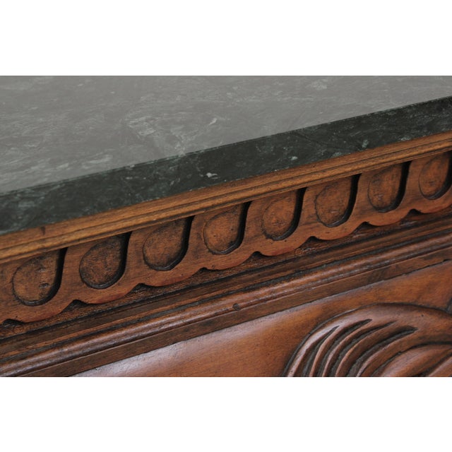 Wood Georgian Style Mahogany Marble Top Console Table For Sale - Image 7 of 15