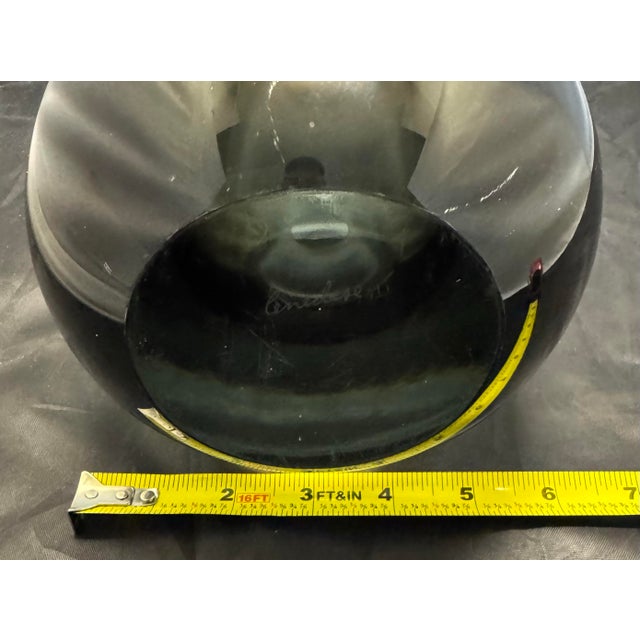 Signed Cenedese Murano Sommerso 15” Large Glass Vase Antonio Da Ros Vintage MCM For Sale - Image 12 of 12