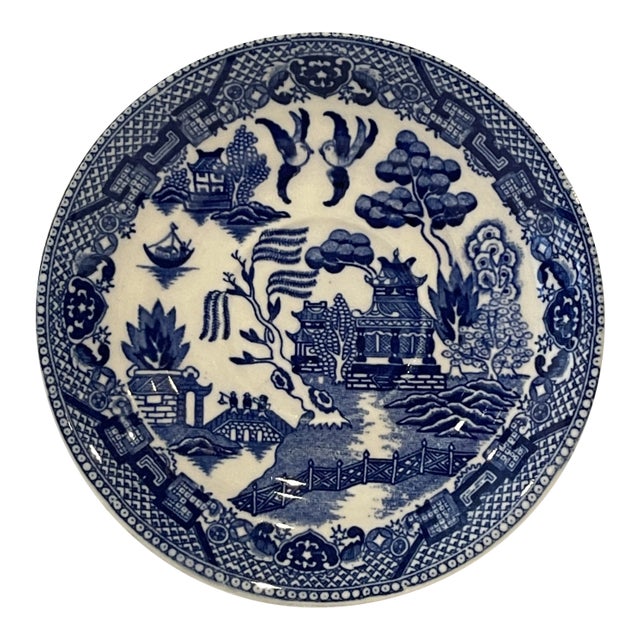 Antique Blue Willow Plate For Sale