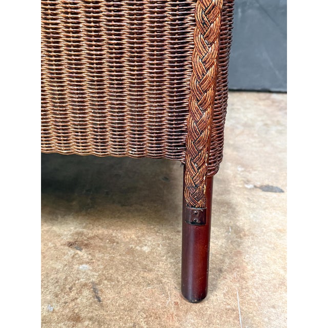English Wicker Garden or Lounge Chair by Lloyd Loom For Sale - Image 11 of 14
