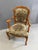 1950s Louis XV Style Floral Tapestry Armchair with Carved Wood Frame, 1950s For Sale - Image 5 of 6