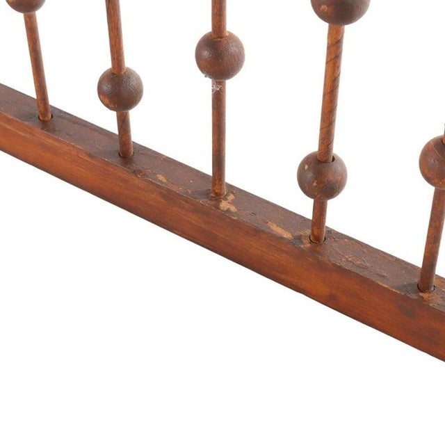 Pair of Antique Walnut Stick & Ball Sunburst Architectural Corbels C1900 For Sale - Image 9 of 10