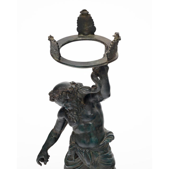 Metal Bronze Antique Sculpture of Silenus, Circa 1880 For Sale - Image 7 of 9