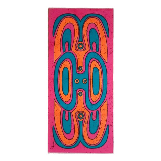 Mid-Century German Pop Art Screen-Printed Wall Hanging by Traute Sänger, 1970s For Sale