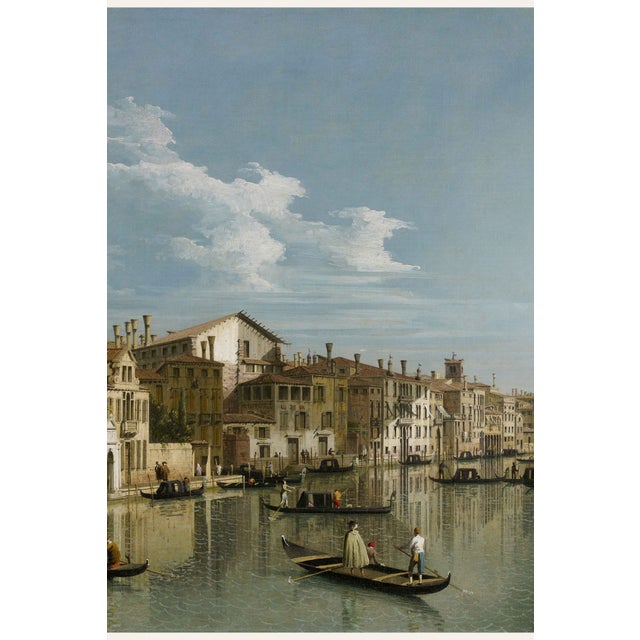 English The Grand Canal in Venice by Canaletto, Vintage Art Print, 18" X 12" For Sale - Image 3 of 8