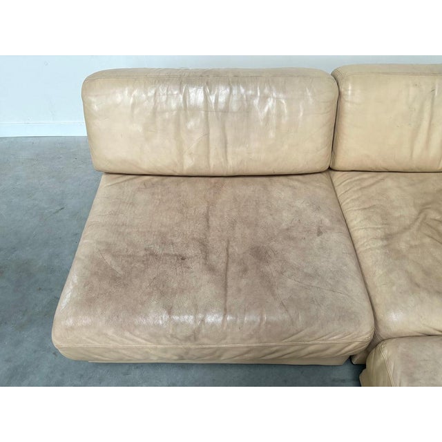 Textile DS76 Lounge Sofa in Beige Leather from de Sede, 1970s For Sale - Image 7 of 16